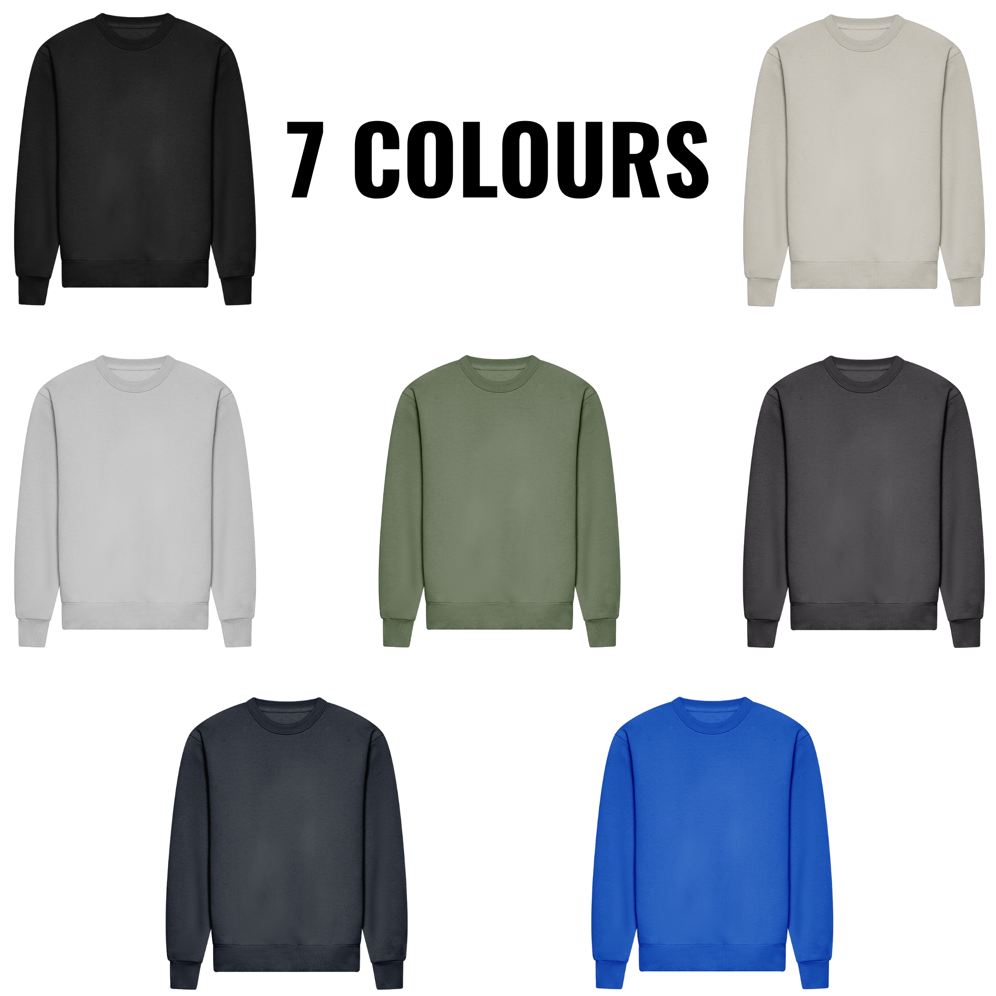 Motto Sweatshirt | 7 Colours | Relaxed Boxy Fit | Heavyweight