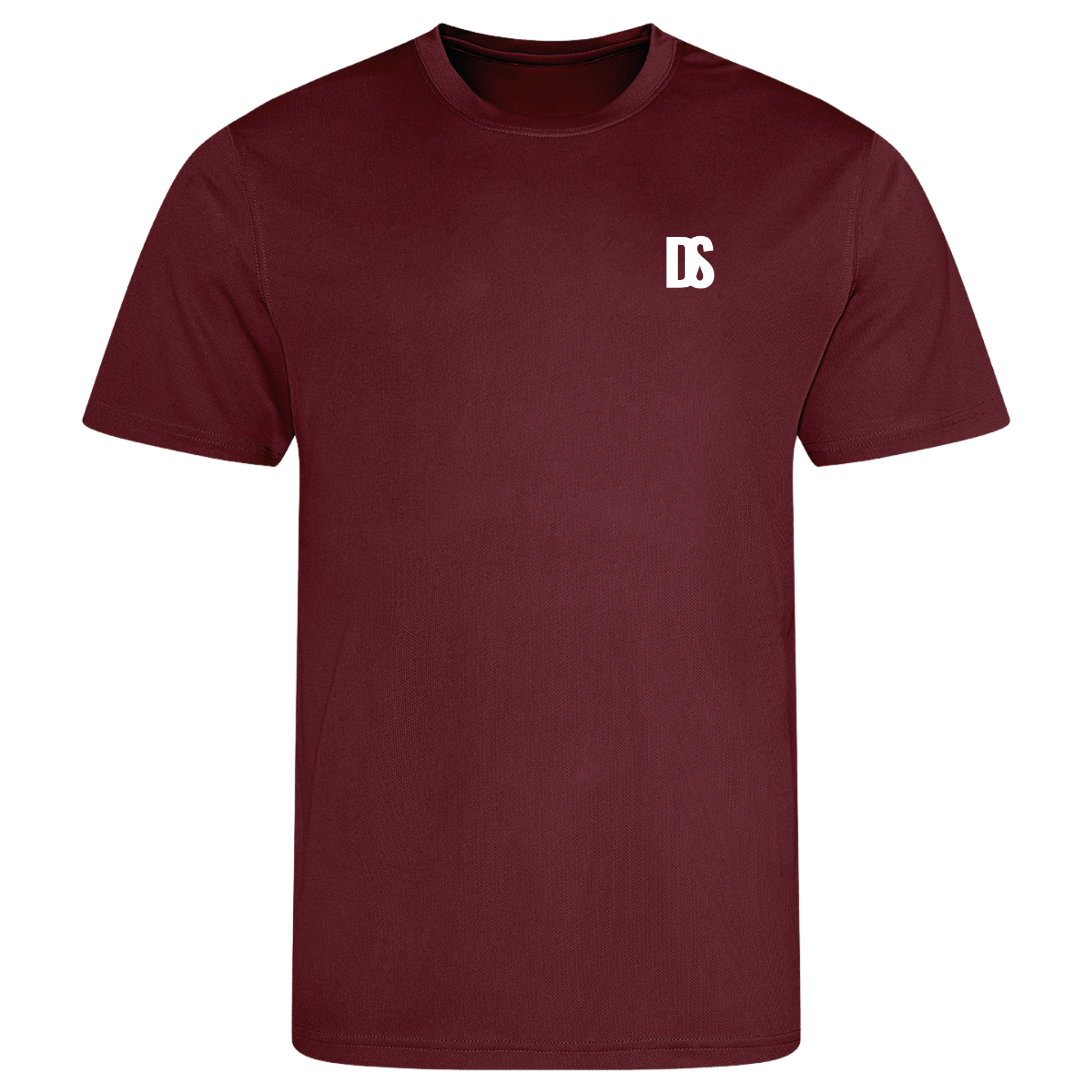 DS Initials Sports T-Shirt | Relaxed Fit | 14 Colours | Light Weight | White Design