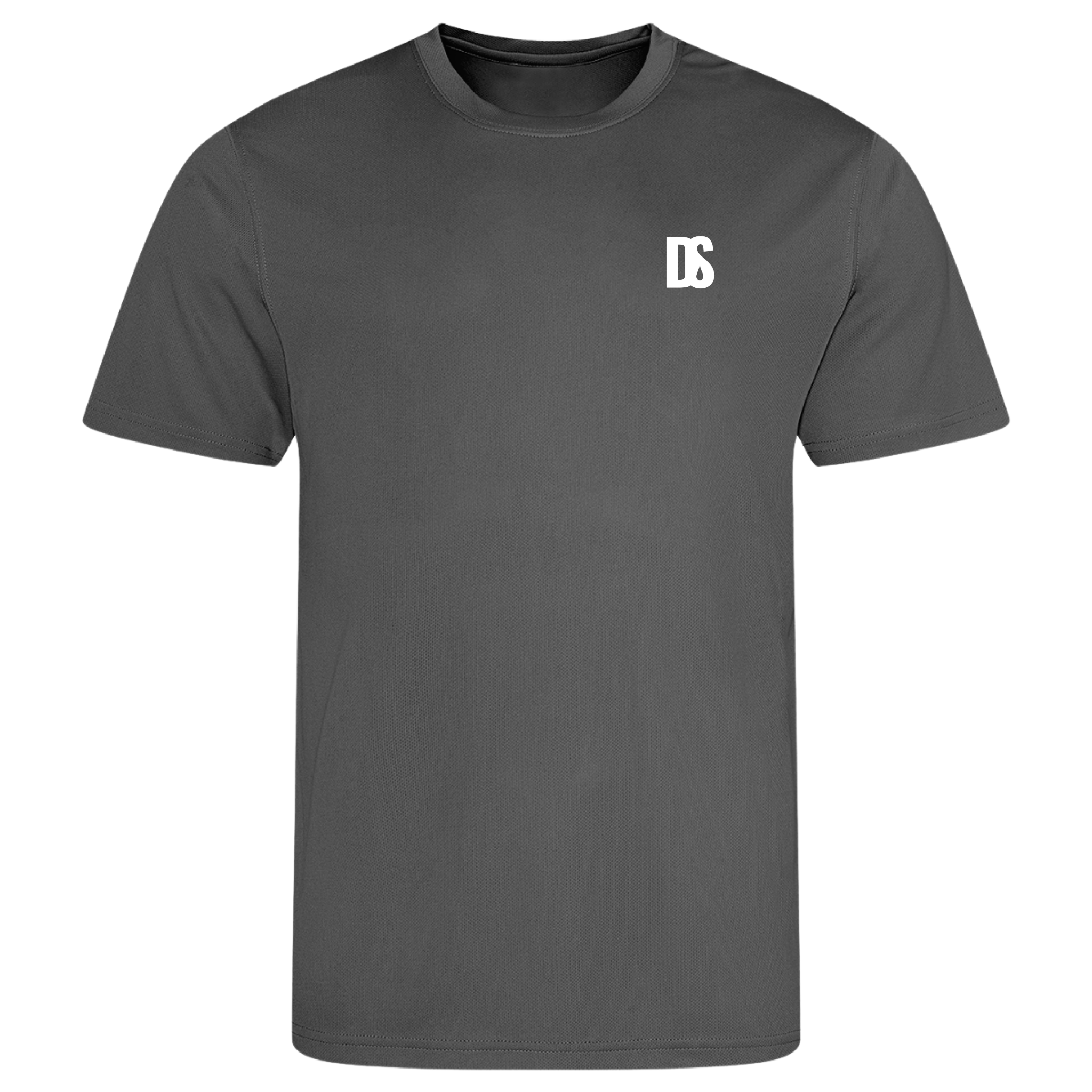 DS Initials Sports T-Shirt | Relaxed Fit | 14 Colours | Light Weight | White Design