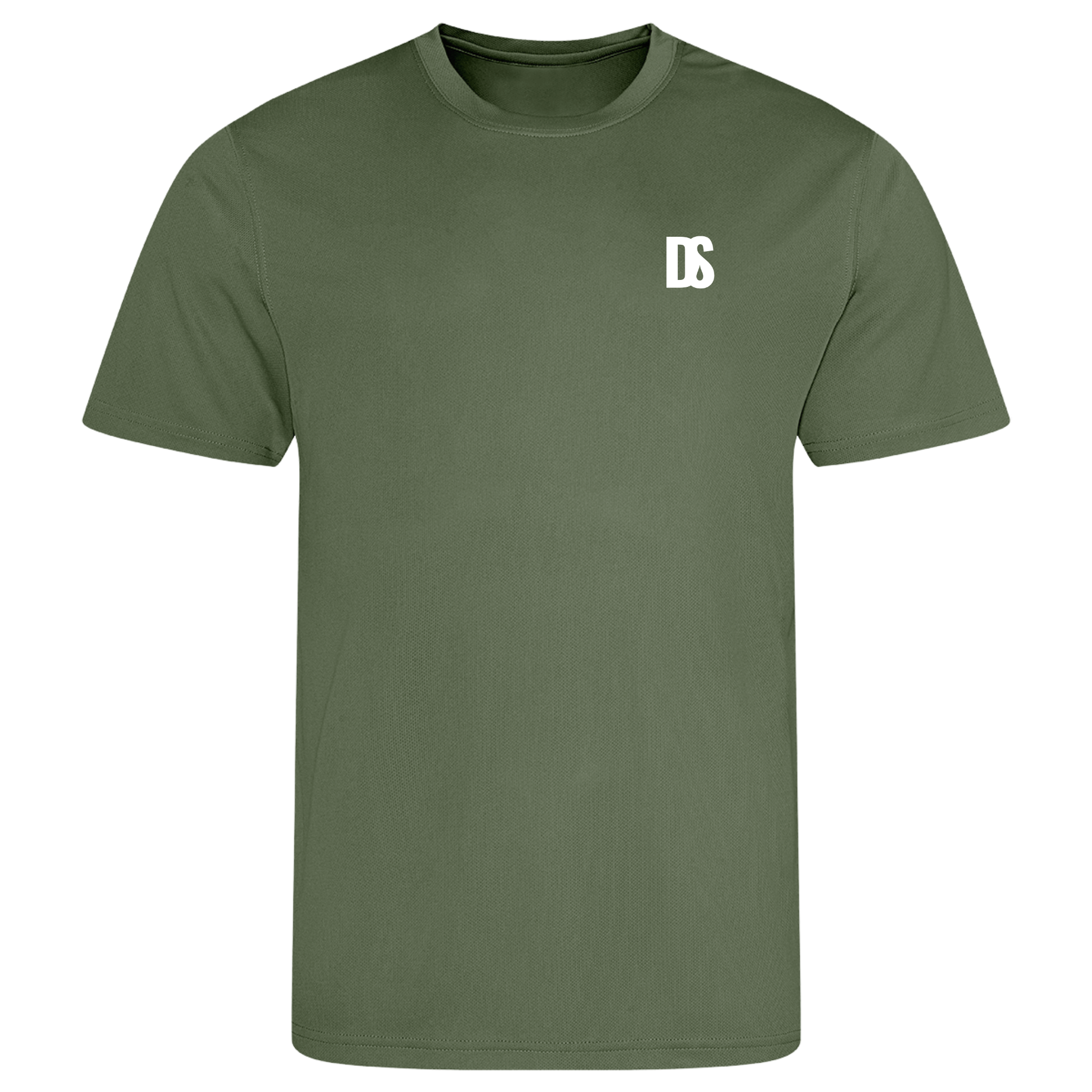 DS Initials Sports T-Shirt | Relaxed Fit | 14 Colours | Light Weight | White Design