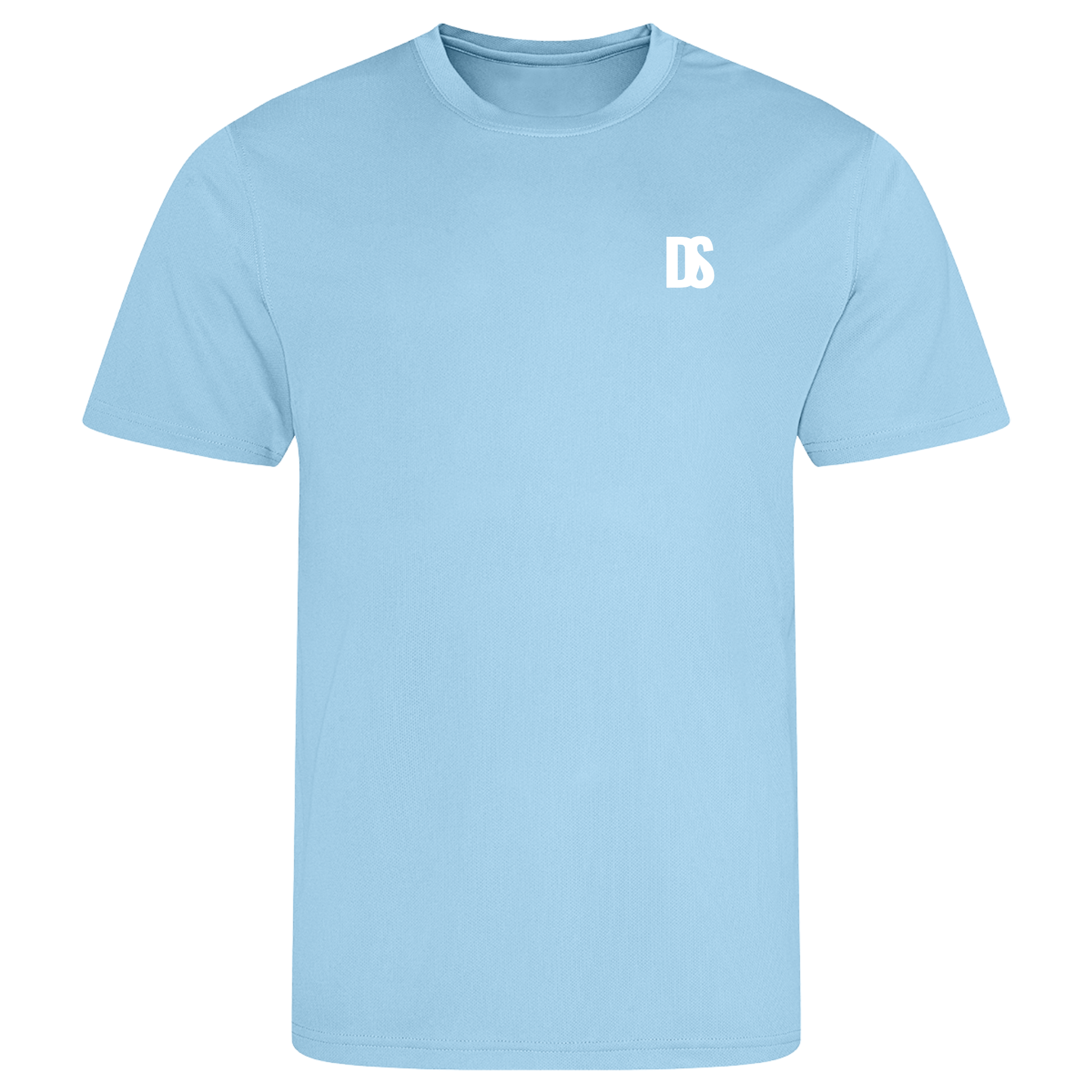 DS Initials Sports T-Shirt | Relaxed Fit | 14 Colours | Light Weight | White Design