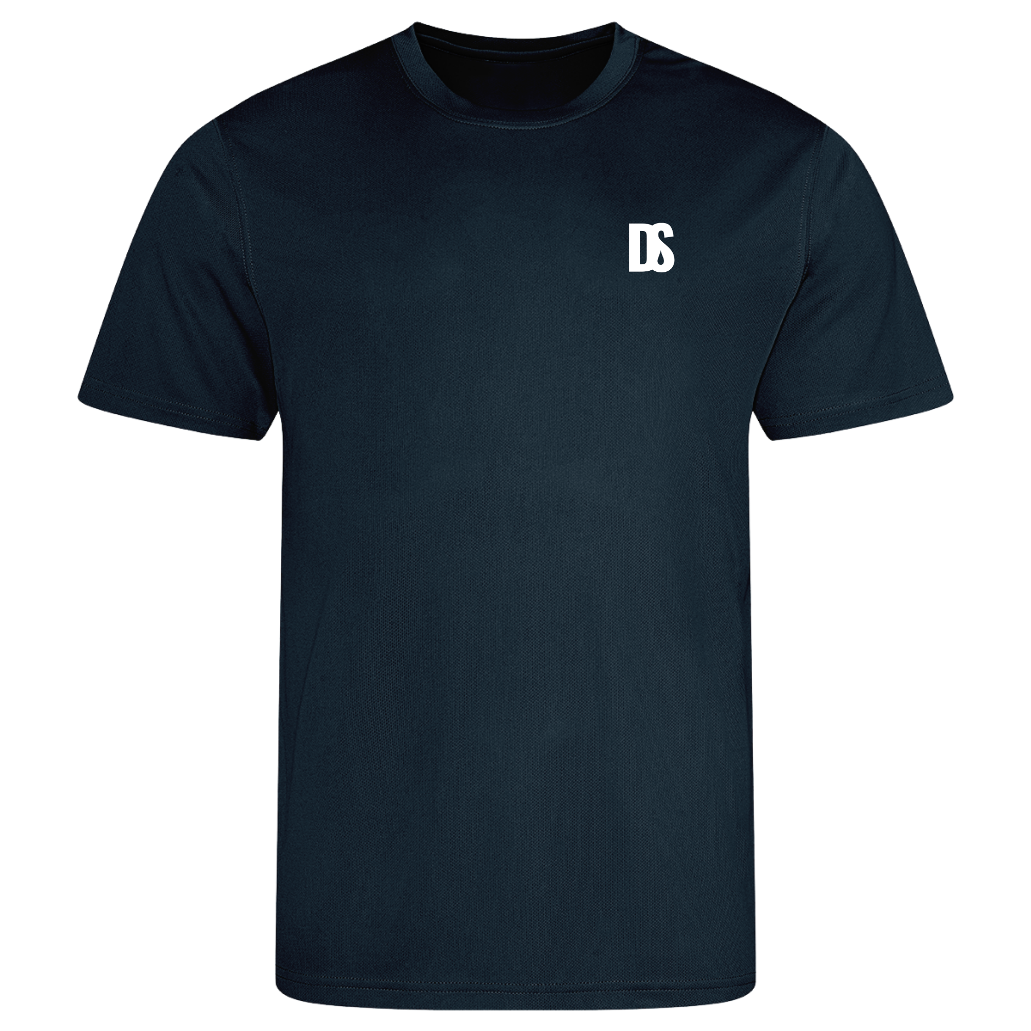 DS Initials Sports T-Shirt | Relaxed Fit | 14 Colours | Light Weight | White Design