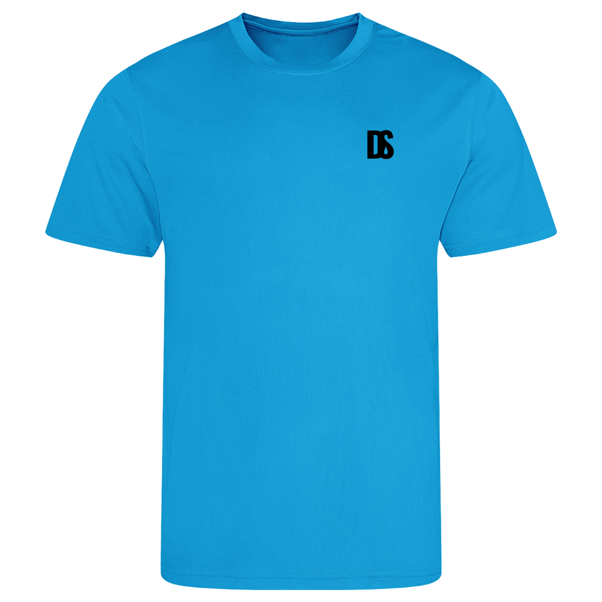 DS Initials Sports T-Shirt | Relaxed Fit | 4 Colours | Light Weight | Black Design