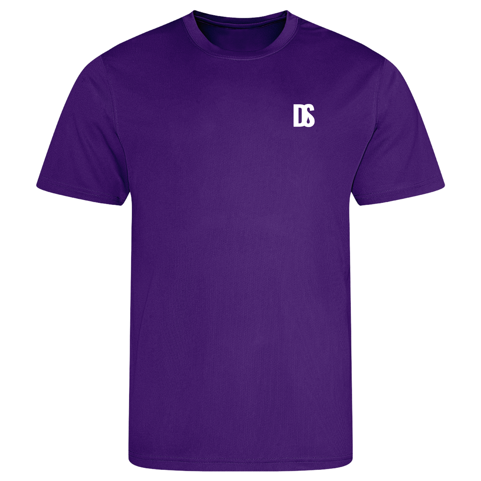 DS Initials Sports T-Shirt | Relaxed Fit | 14 Colours | Light Weight | White Design