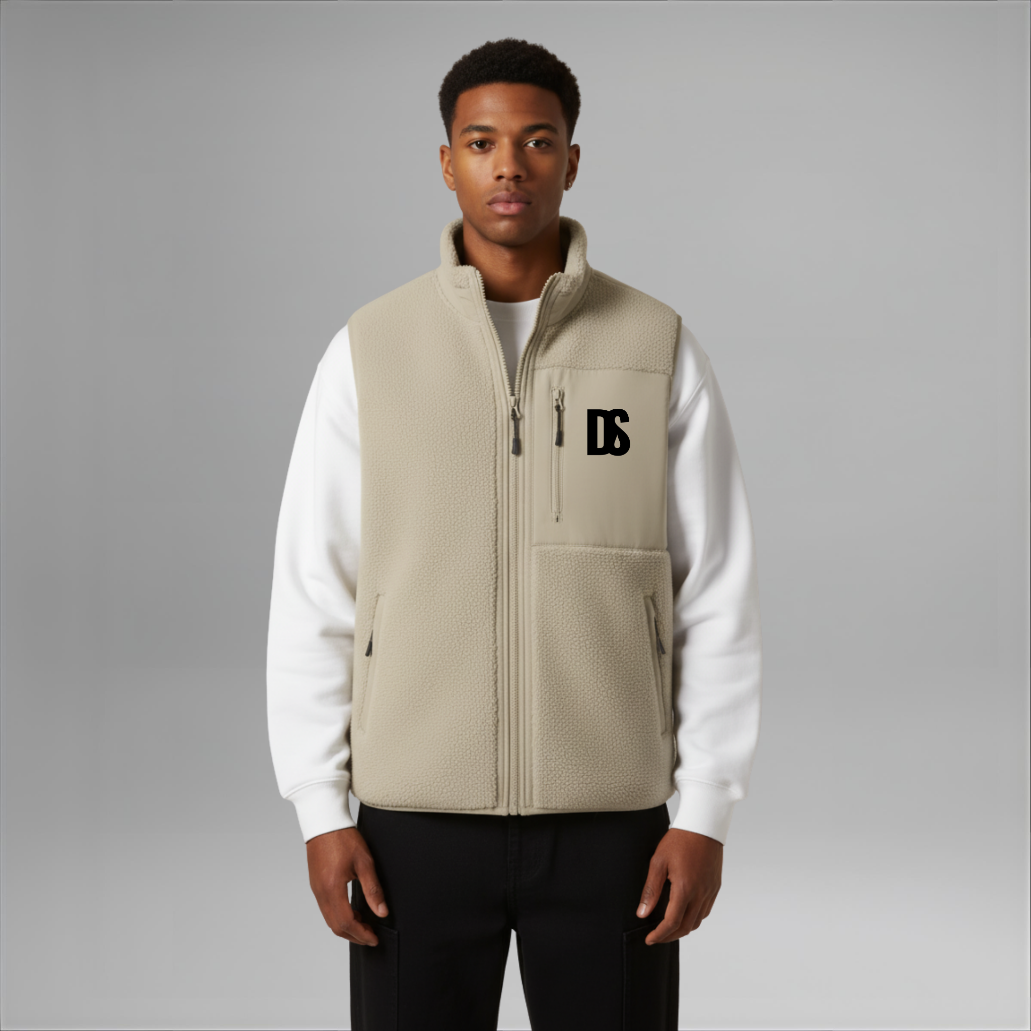 DS Initials Sherpa Fleece Gilet | 3 Colours | Relaxed Fit