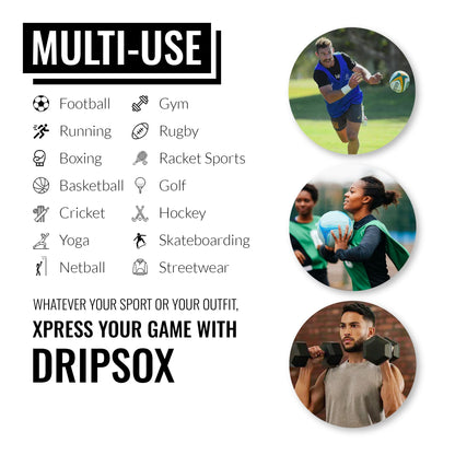 DRIPsox® Grip Socks | Anti Slip DripGrip Technology | Elite Quality &amp; Comfort | Multi Use Sports Socks | 5 Sizes for Kids, Juniors, Women &amp; Men (XS:13C-2 | S:3-5.5 | M:6-8.5 | L:9-11.5 | XL:12+)