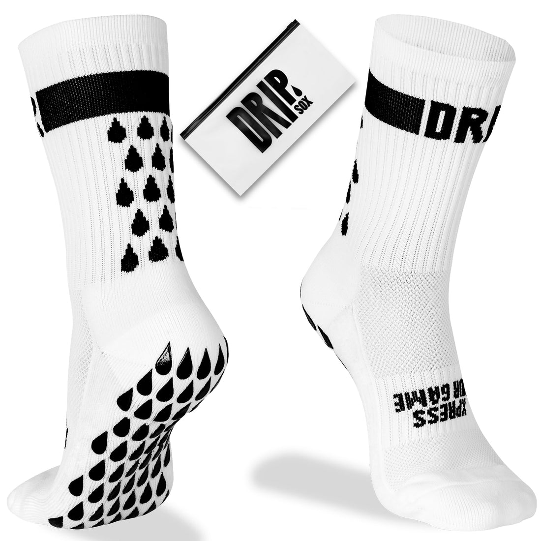 DRIPsox® Grip Socks | Anti Slip DripGrip Technology | Elite Quality &amp; Comfort | Multi Use Sports Socks | 5 Sizes for Kids, Juniors, Women &amp; Men (XS:13C-2 | S:3-5.5 | M:6-8.5 | L:9-11.5 | XL:12+)