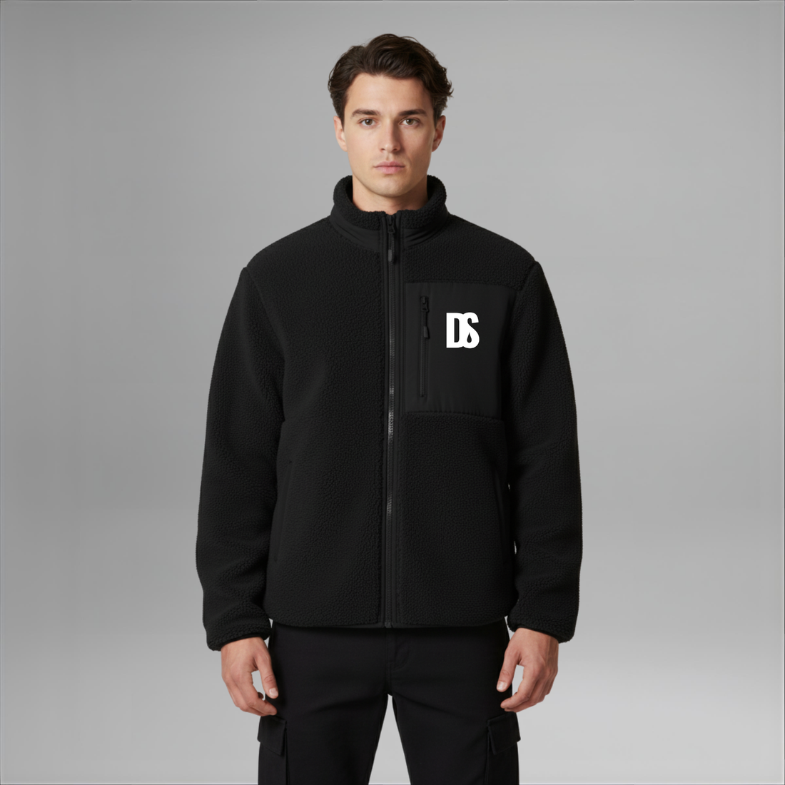 DS Initials Sherpa Fleece Jacket | 4 Colours | Relaxed Fit