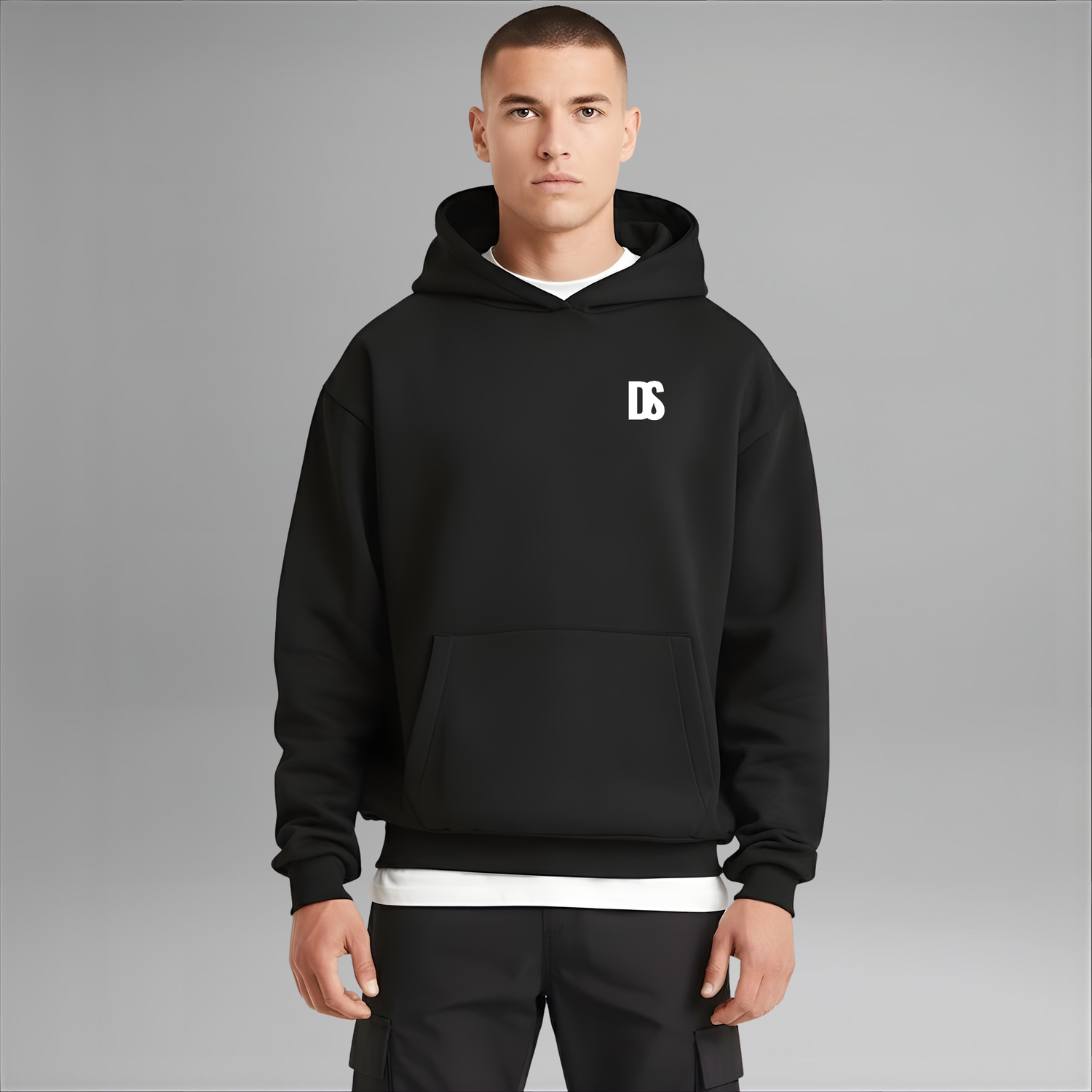 DS Initials Hoodie | 7 Colours | Relaxed Boxy Fit | Heavyweight