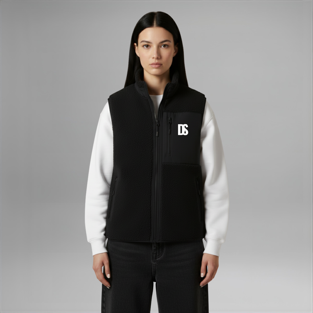 DS Initials Sherpa Fleece Gilet | 4 Colours | Relaxed Fit