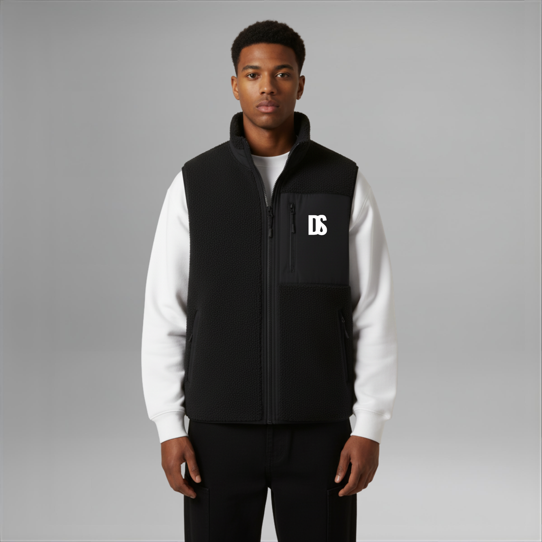 DS Initials Sherpa Fleece Gilet | 4 Colours | Relaxed Fit