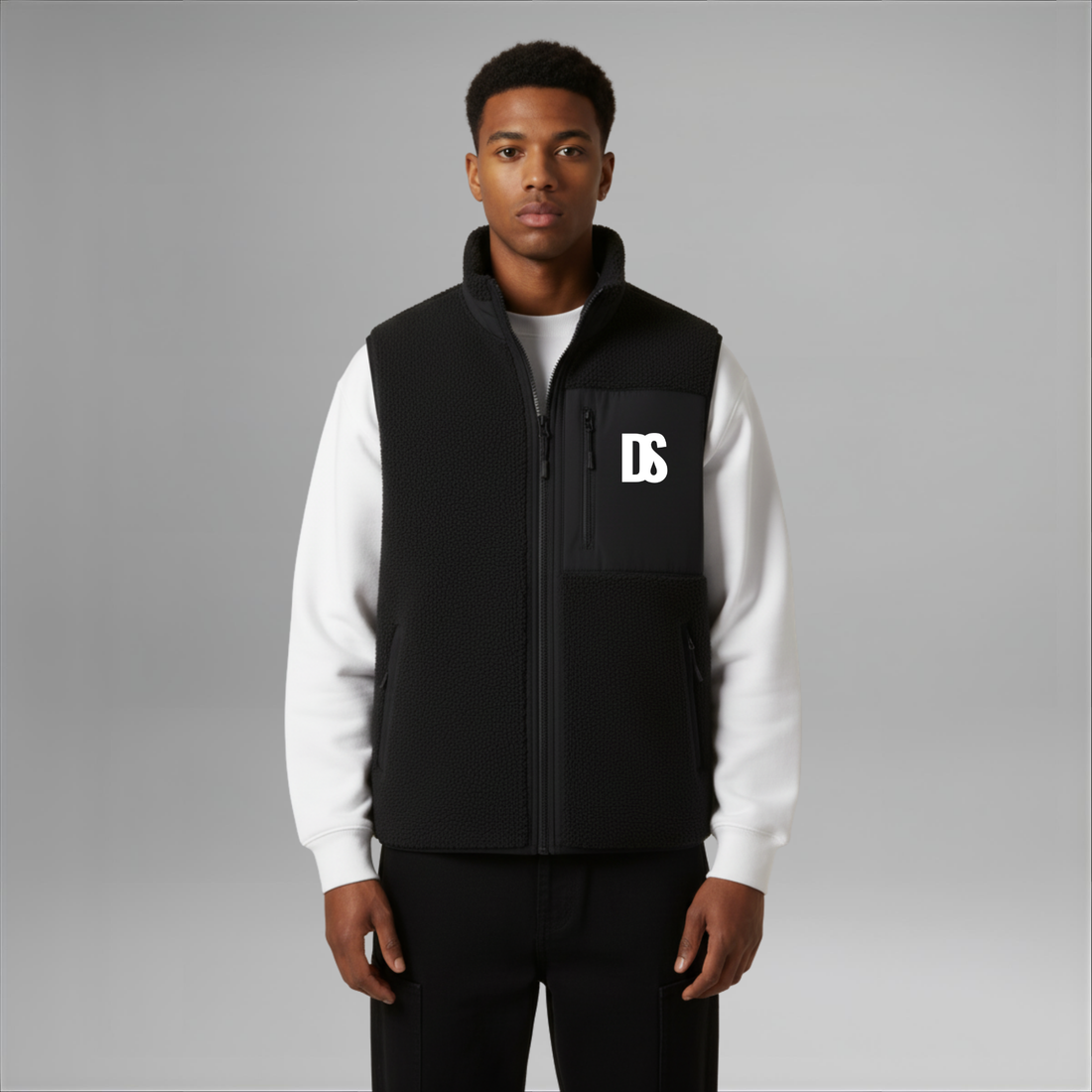 DS Initials Sherpa Fleece Gilet | 4 Colours | Relaxed Fit