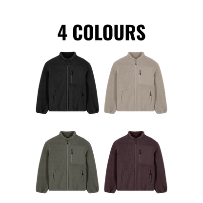 DS Initials Sherpa Fleece Jacket | 4 Colours | Relaxed Fit