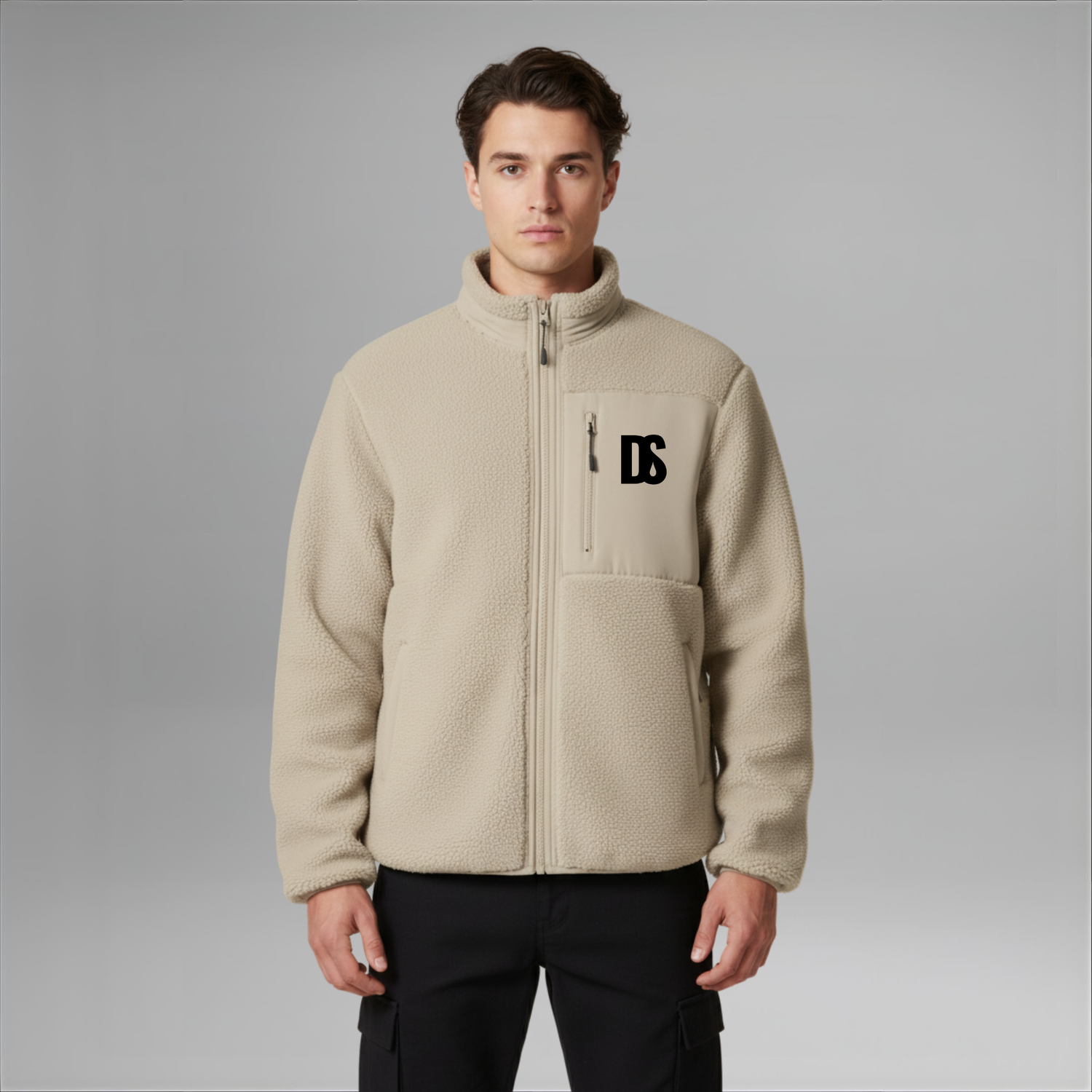 DS Initials Sherpa Fleece Jacket | 3 Colours | Relaxed Fit