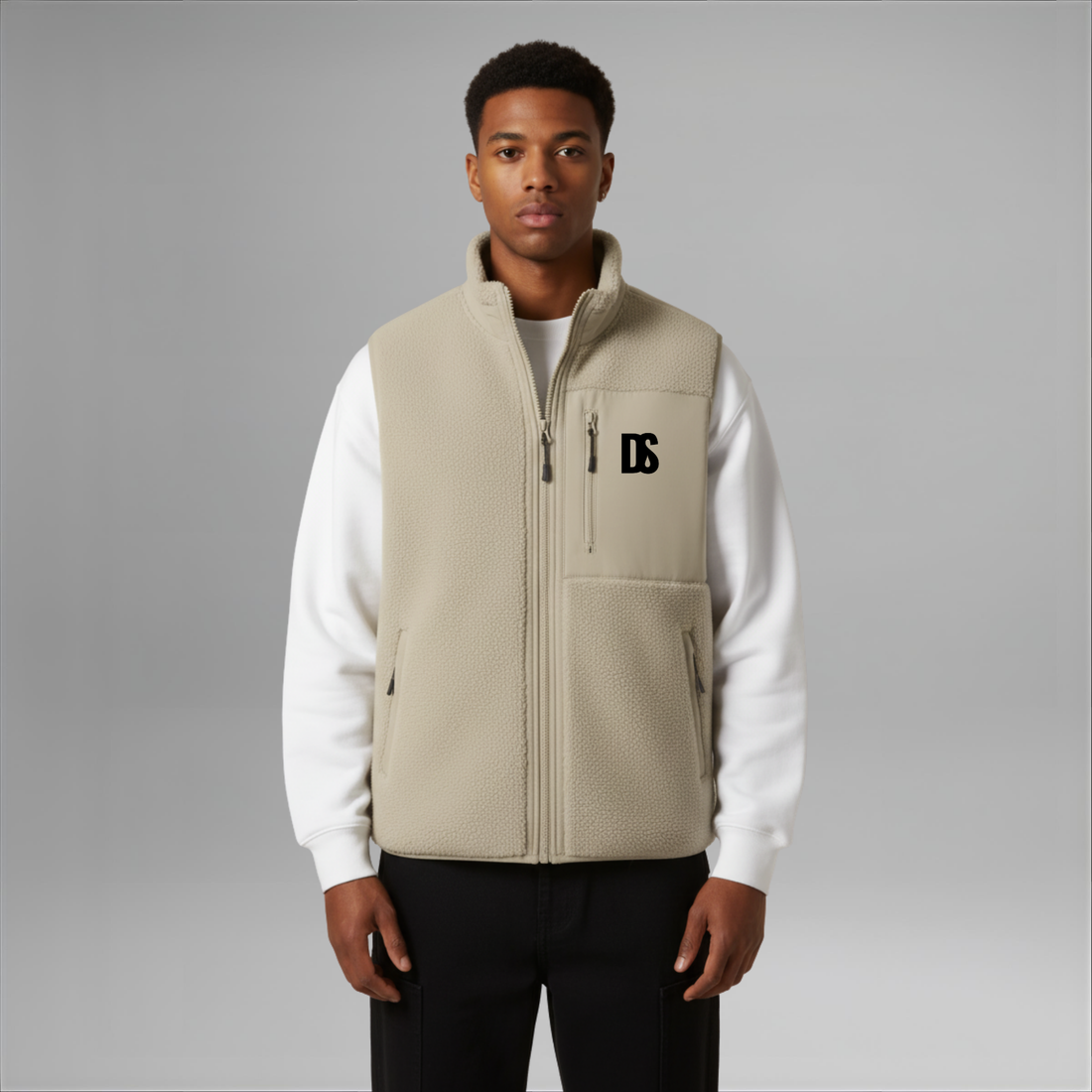 DS Initials Sherpa Fleece Gilet | 3 Colours | Relaxed Fit