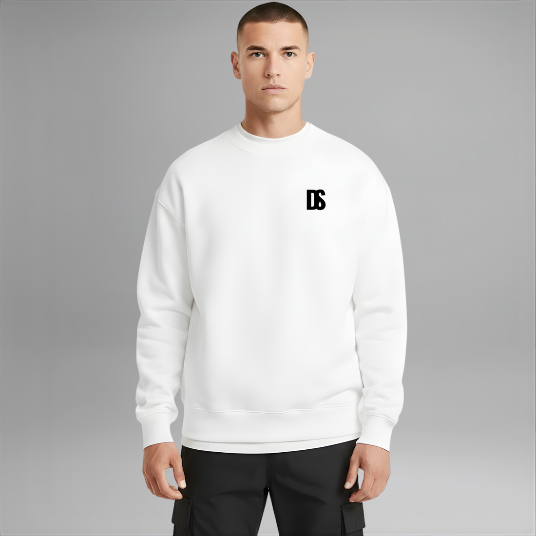 DS Initials Sweatshirt | 4 Colours | Relaxed Boxy Fit | Heavyweight