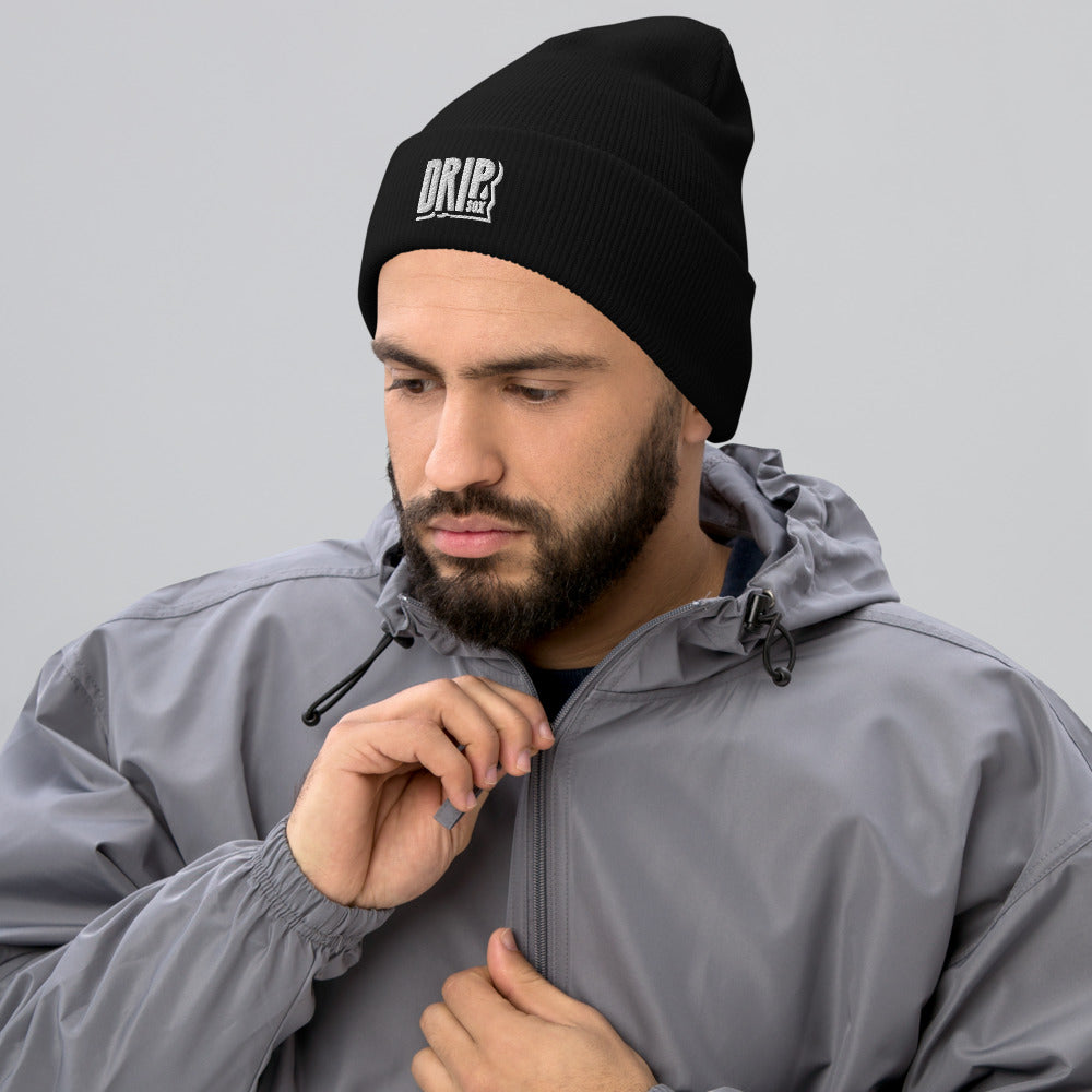 DRIPsox® Cuffed Beanie | Unisex | One Size | Multiple Colours | Regular Fit | White Logo | Embroidered