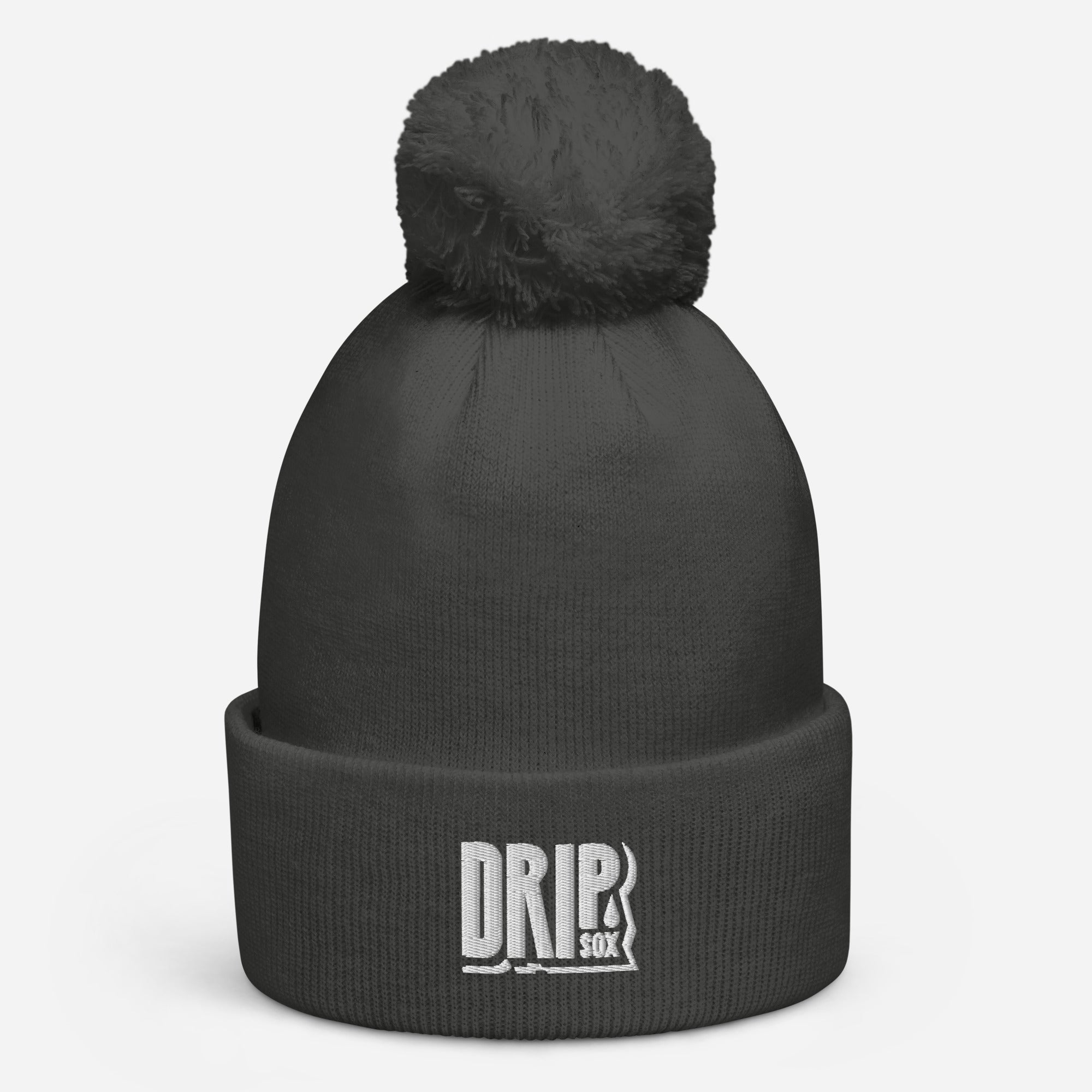 DRIPsox® Bobble Beanie | Unisex | One Size | Multiple Colours | Regular Fit | White Logo | Embroidered