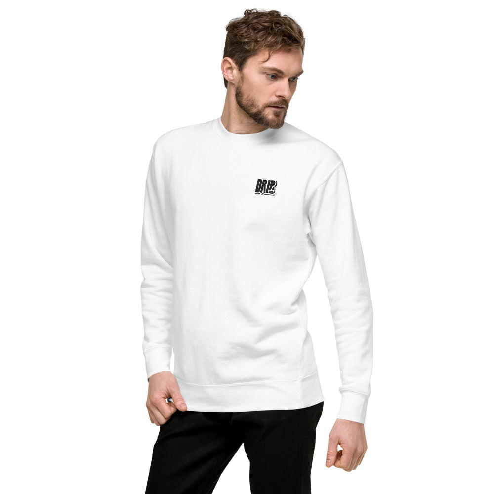 DRIPsox® Sweatshirt | Unisex | Multiple Sizes | Regular Fit | Black Logo (Left) | Embroidered